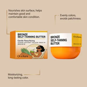 OceAura bronze self-tanning butter for a nourishing gradual tan and healthy glowing skin