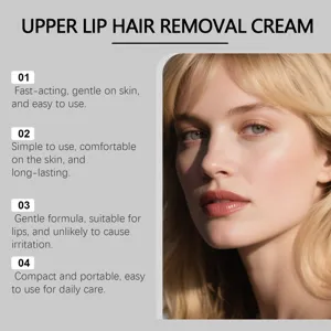 Close-up of smooth skin with upper lip hair removal cream benefits for facial care