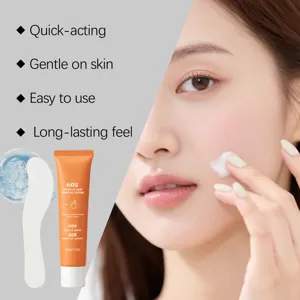 Gentle facial hair removal cream for upper lip with application spatula for smooth skin
