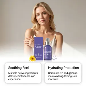 Vue détaillée du sérum corporel Bruise Defense & Repair aux ingrédients botaniques pour peau