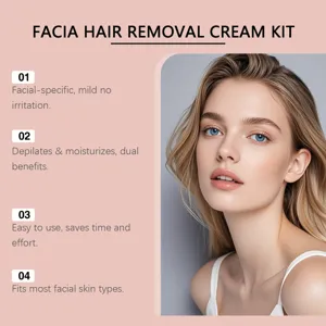 Vantaggi completi del kit crema depilatoria viso delicata per una pelle liscia.