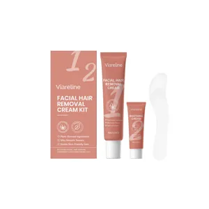 Set Di Crema Depilatoria Viso Delicata Depilatore Senza Dolore Con Crema Riparatrice Lenitiva E Strumento Per Donne
