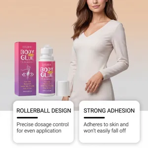 Pegamento Corporal Roll-On Profesional Para Ropa Y Piel Impermeable De Larga Duración Suave Respetuoso Con La Piel Adhesivo Líquido Transparente