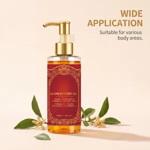 100ml Glow Remedy straffendes Körperöl mit goldener Pumpe und frischen botanischen Elementen