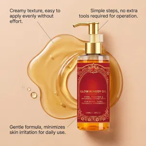 Detailansicht des Glow Remedy Körperöls mit Fokus auf Textur und straffender Formel