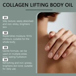 Collagen Lifting Körperöl Details zeigen seidige Textur und straffende Vorteile.