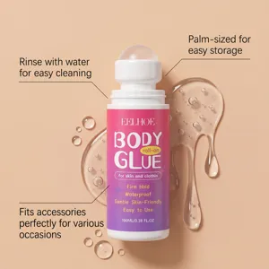Vista detallada del roll-on de pegamento corporal EELHOE 100ml con fórmula suave