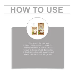 Instrucciones detalladas paso a paso para la crema depilatoria facial OCEAURA ice cool