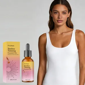 Huile de bronzage sans soleil OceAura 60ml pour obtenir une peau bronzée éclatante