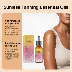 Détail de l'huile de bronzage sans soleil OceAura montrant un bel effet bronze