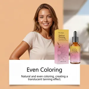 Détail de l'huile de bronzage sans soleil OceAura pour un éclat de peau bronzé naturel