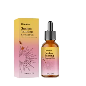 Huile Essentielle de Bronzage sans Soleil Corps Autobronzant Gouttes de Bronzage Peau Naturelle Rayonnante Brônée Soin de la Peau
