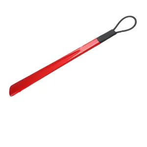 Long plastic shoe horn for easy wearing red shoe helper lazy shoehorn for elderly pregnant