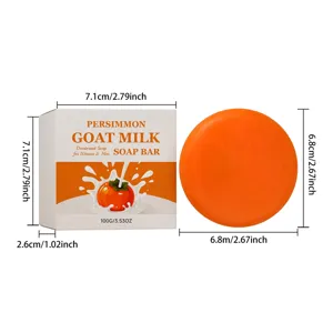 Dimensions détaillées montrant la taille exacte du savon au lait de chèvre 100g