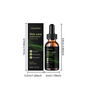 Detaillierte Maße für Höhe und Breite von Viareline Soothe Serum 30ml und dessen Box
