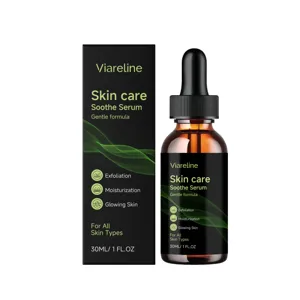 Viareline Beruhigendes Serum 30ml sanfte Formel mit Box für Feuchtigkeit und strahlende Haut