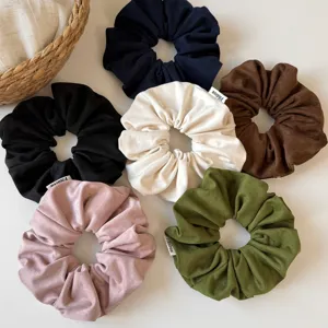 Koreanische Samt Haargummis Set, weiche Stoff Pferdeschwanz Halter Haarbänder Damen.