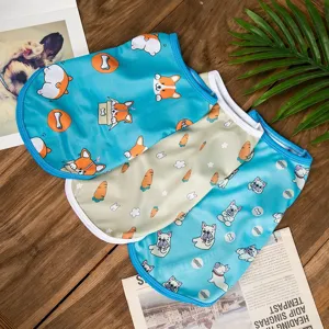 Summer breathable mesh pet dog vest cute puppy clothes with Corgi print small dogs