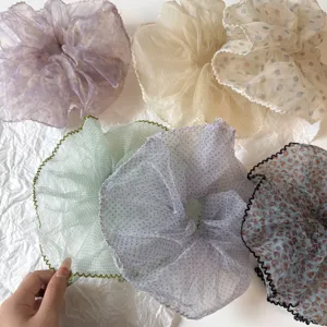 Conjunto de coleteros de lunares estilo coreano esponjoso, elegantes accesorios finos.