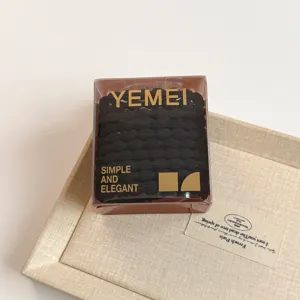 Boxed black high elastic hair ties detail, versatile daily use hair scrunchies for women.