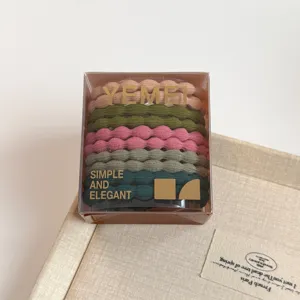 Exquisite boxed thick hair ties, high elasticity lotus root hair bands, daily hair accessories