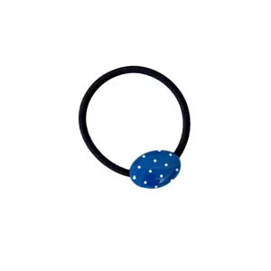 Elastico per capelli ovale a pois blu fascia carina per donne accessori per capelli