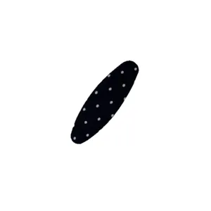 Korean black polka dot snap hair clip, cute side bangs hairpin for daily sweet hair styling.