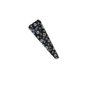 Sweet floral fabric snap hair clip for women, cute pastoral style drop shape hair accessory.