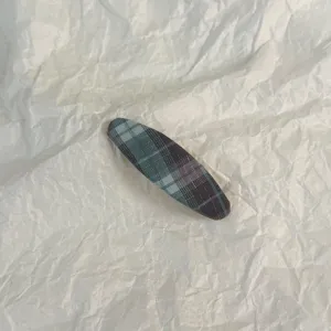 Plaid hair clip vintage tartan snap hairpin cute bangs hair accessory for women girls daily wear