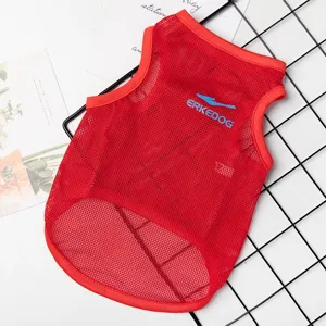 Atmungsaktives Mesh Hunde Weste Sommer Haustier Kleidung kühl für kleine Hunde Katzen rot