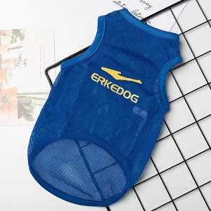 Atmungsaktives Mesh Hunde Weste Sommer Kühle Haustier Kleidung Blau ärmellos Hemd