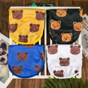Summer pet dog vest breathable bird's eye mesh cute bear print puppy clothing item detail