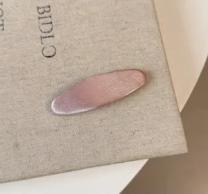 Fermaglio per capelli in raso rosa lucido clip BB dolce accessorî elegante da donna