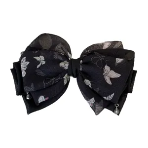 Fermaglio per capelli fiocco stile retro coreano molla elegante acconciatura donna chic