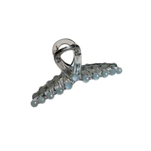 Pince à cheveux en acrylique strass bleu étincelant pour coiffure élégante vue principale