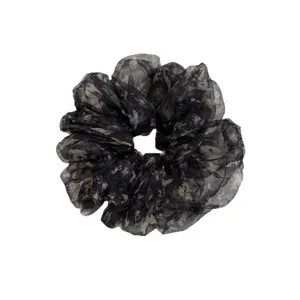 Koreanische süße florale Organza Haargummi vintage Stil flauschiges Haarband Damen