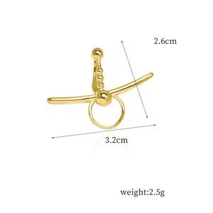 Punk style non-piercing lip clip, cool minimalist body jewelry accessory for women.