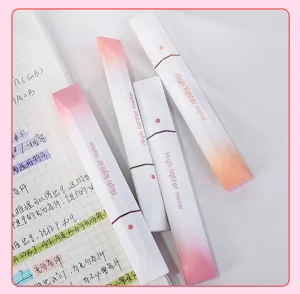 Ästhetische Pastell Textmarker Set im Farbverlauf, süße Stifte für Schule und Notizen.
