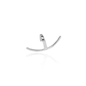 Minimalist punk style metal non-piercing lip cuff unique cold wind body jewelry.