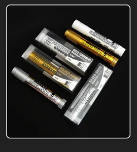 Silver gold white POP marker pens set broad head refillable quick drying graffiti art pen