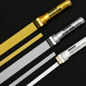 Professional broad head POP marker set in gold silver white for poster graffiti and art design.