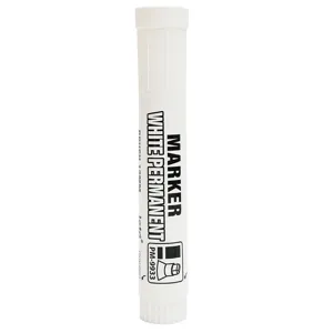 White permanent marker pen broad head 12mm waterproof graffiti poster writing tool