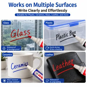 Feutre marqueur a l'huile double pointe, impermeable, sechage rapide, multi-surfaces.