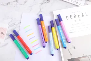 Pastel highlighter pens set aesthetic marker stationery for students planner school supplies