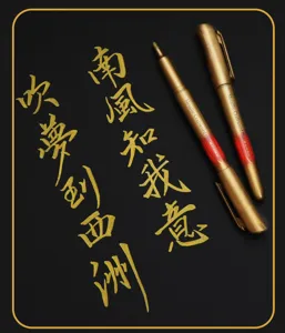 Metallic craft pen marker with smooth fiber nib and quick-drying waterproof writing ink.