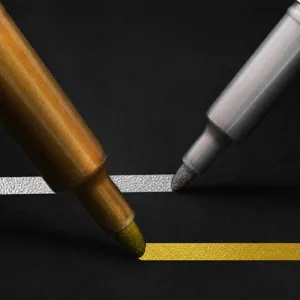 Metal Craft Pen Oil-Based Permanent Marker Fast Drying Waterproof Smooth Writing Gold Silver Pens For Office School Art
