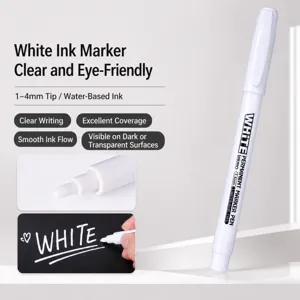 Weißer Permanentmarker für dunkle Oberflächen, wasserfeste Tinte 1-4mm Spitze Basteln Kunst.