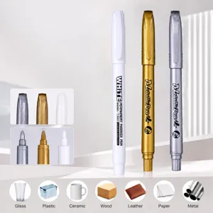 Metallic Marker Set, wasserbasierte Schnelltrockner Stifte für Glas, Holz, Metall und Papier.
