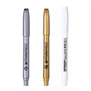 Metallische Marker Stifte Set gold silber weiss wasserdicht schnelltrocknend 3Stk