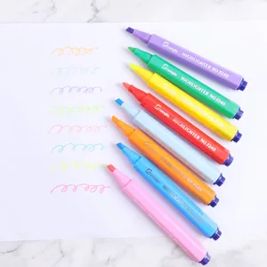 Colorful highlighters set pastel markers aesthetic stationery pens for student journaling